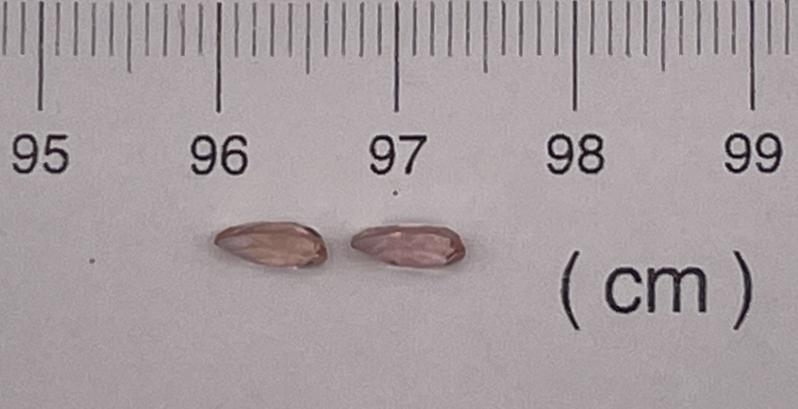 Imperial Topaz 0.80 Ctw Pair Clarity IF Pear Cut Light Pink Brazil I046