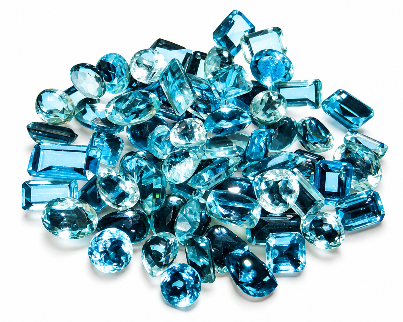 150 Ct Natural Untreated Aquamarine Loose Gemstones Blue Mix Shape Certified LOT