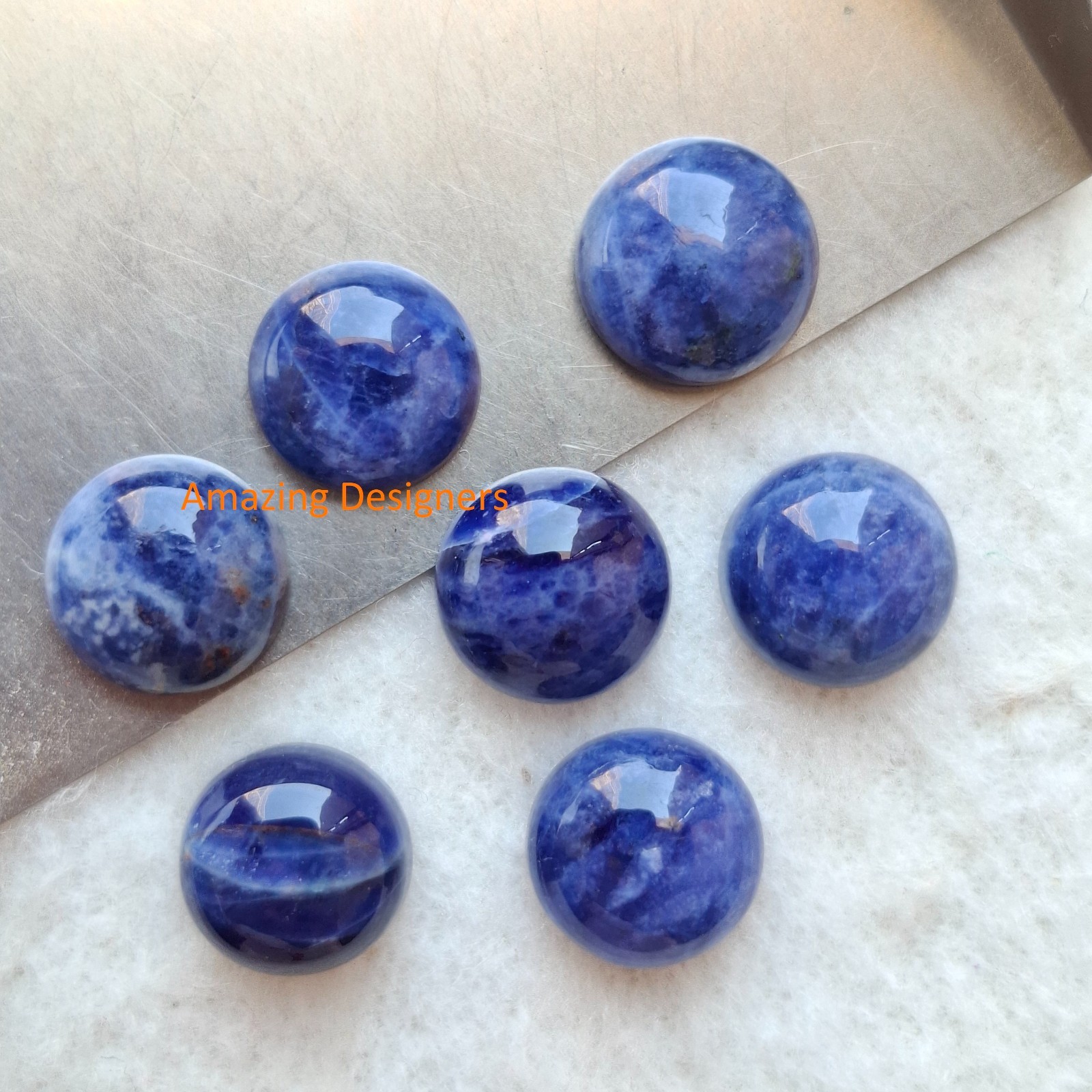Natural Sodalite Round Cabochon 5mm to 20mm Loose Gemstone