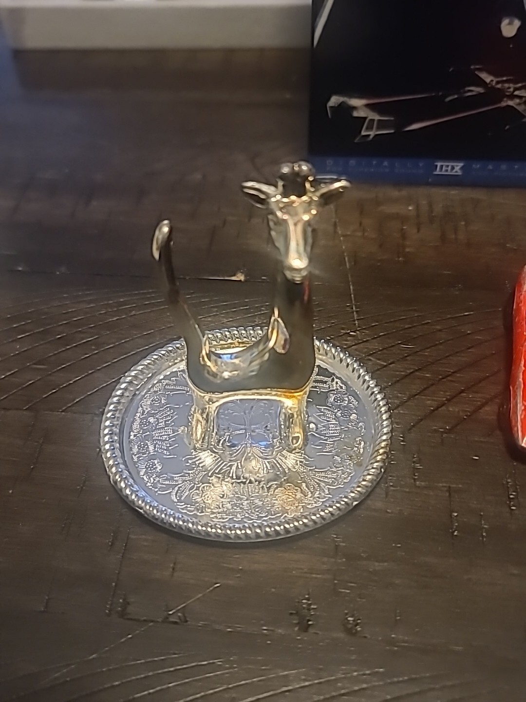 Vintage Silver Plated Zinc Alloy Giraffe – Ring Minder Made in Hongkong in Box