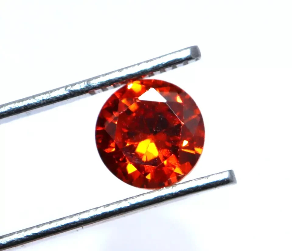 Natural Orange Zircon 50 Pcs Round Cut 6 mm Cambodian Certified Gemstone Lot