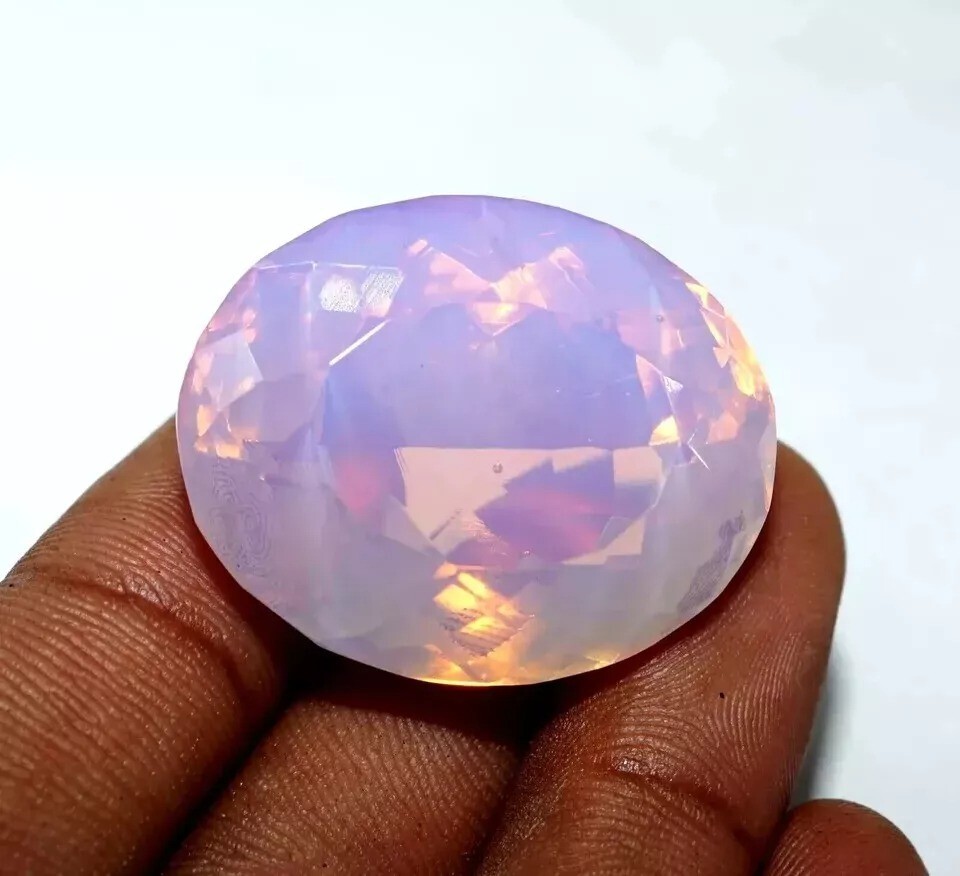 Welo Australian Pink Opal Oval Cut 94-96 Ct Natural Loose EGL Certified Gemstone