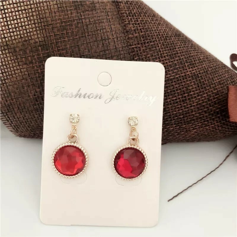 New Simple 5 Colors Round Small Women Earrings Fashion Personality Dangle Stud