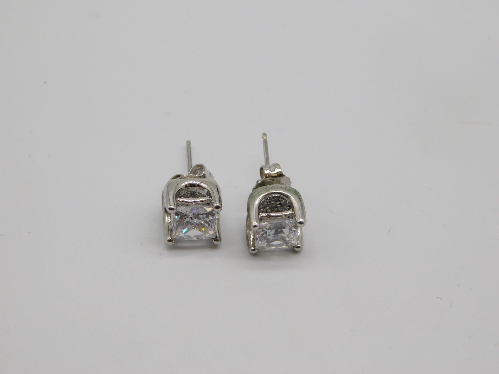 JTV DESIGNER VICTORIA WIECK STERLING SILVER FRENCH PASTE STONE POST EARRINGS