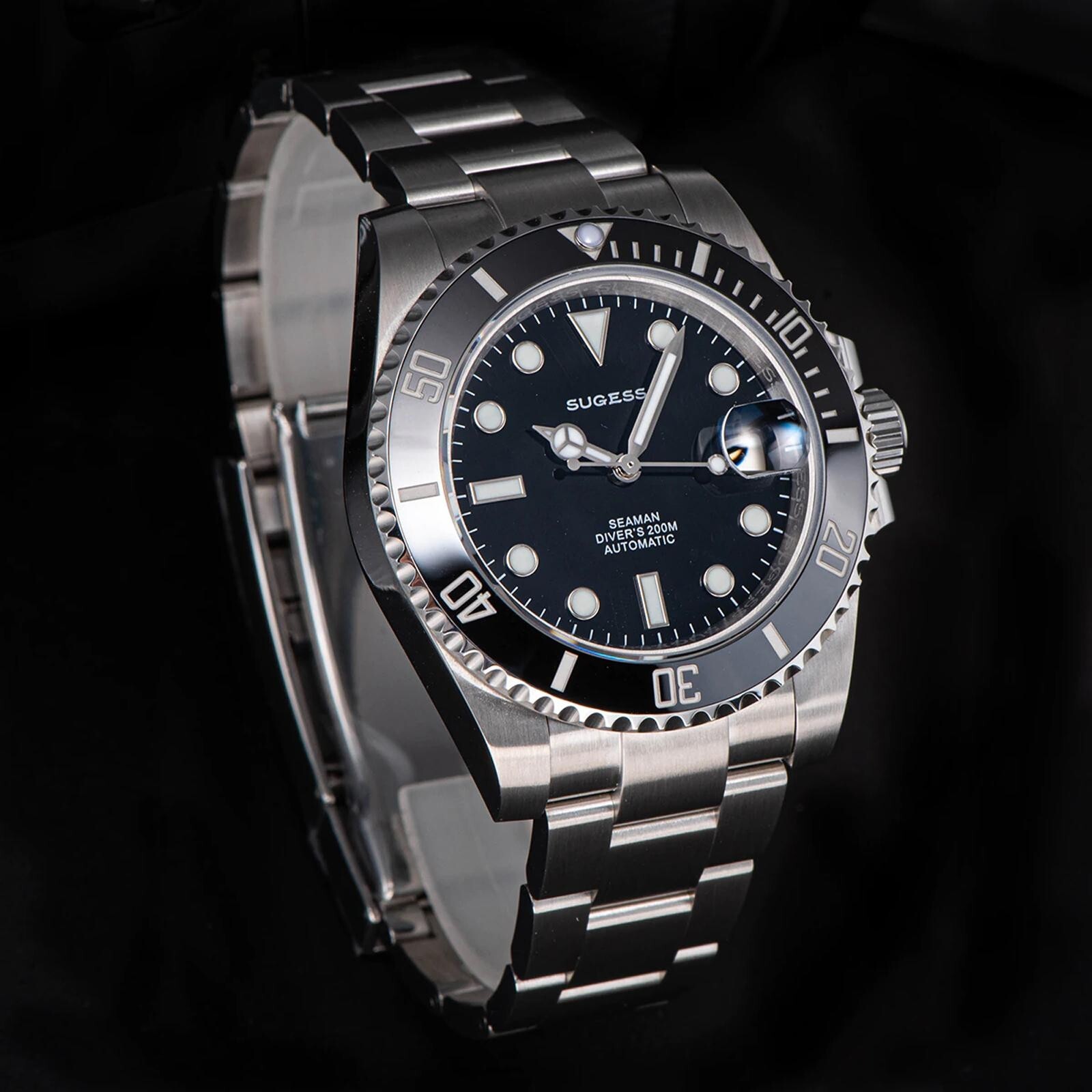 Sugess High-Beat 28800 Ocean Star 200M Water Resistance Watch Ceramic SW116610LN
