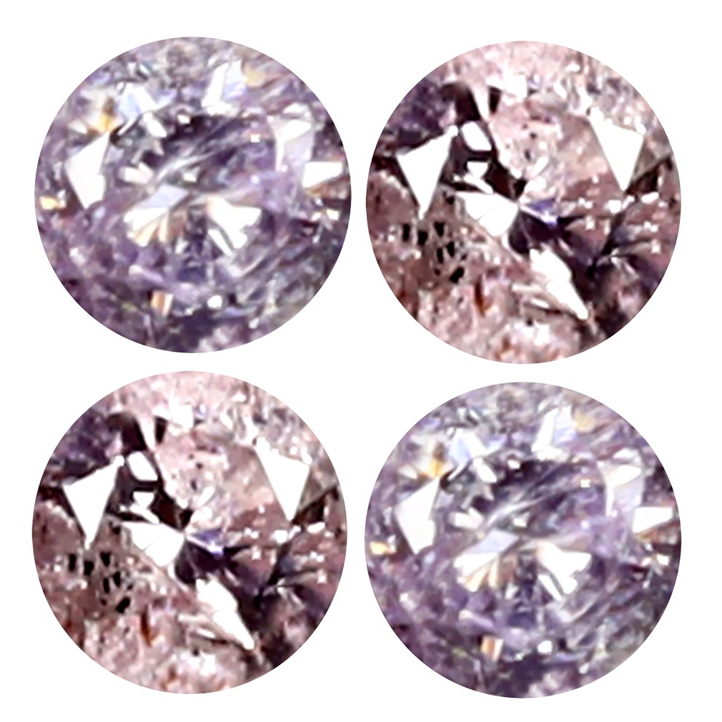 0.09 ct (4 pcs Lot) Flashing CALIBRATED SIZE(2 x mm) Round Cut Natural Diamond