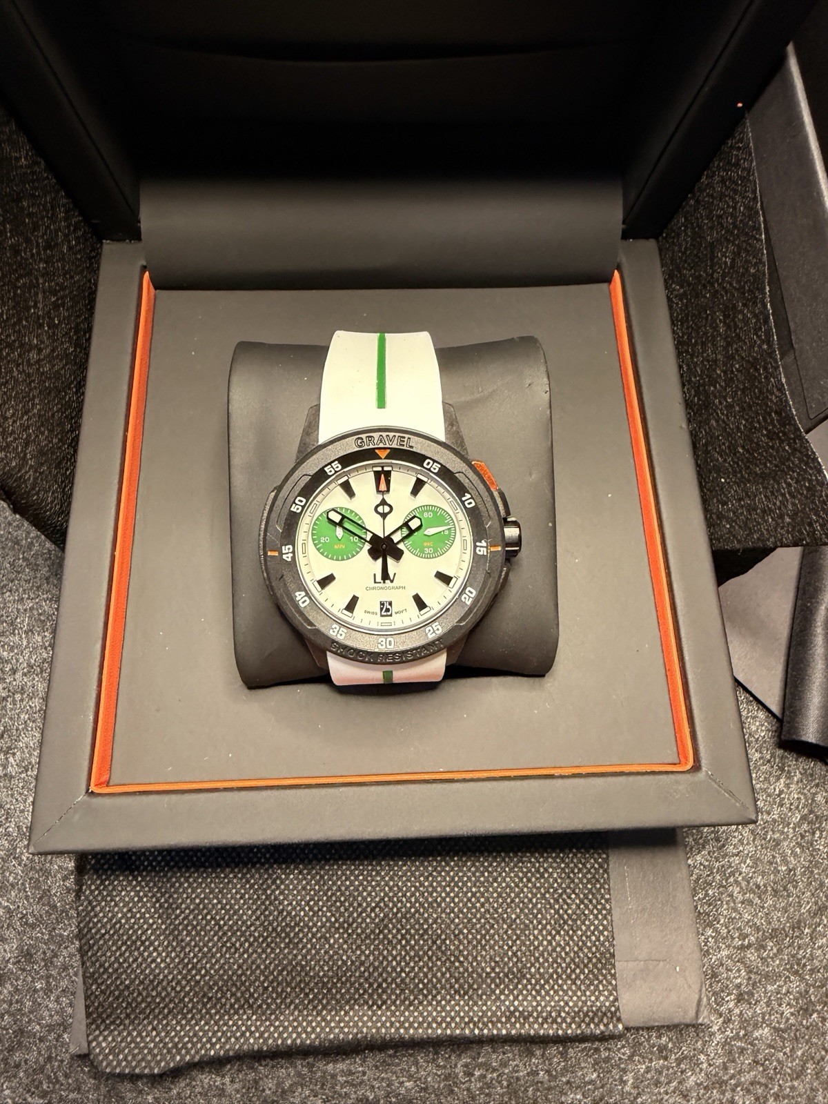 Rare LIV Gravel White Forest Swiss Quartz Chronograph Limited Color