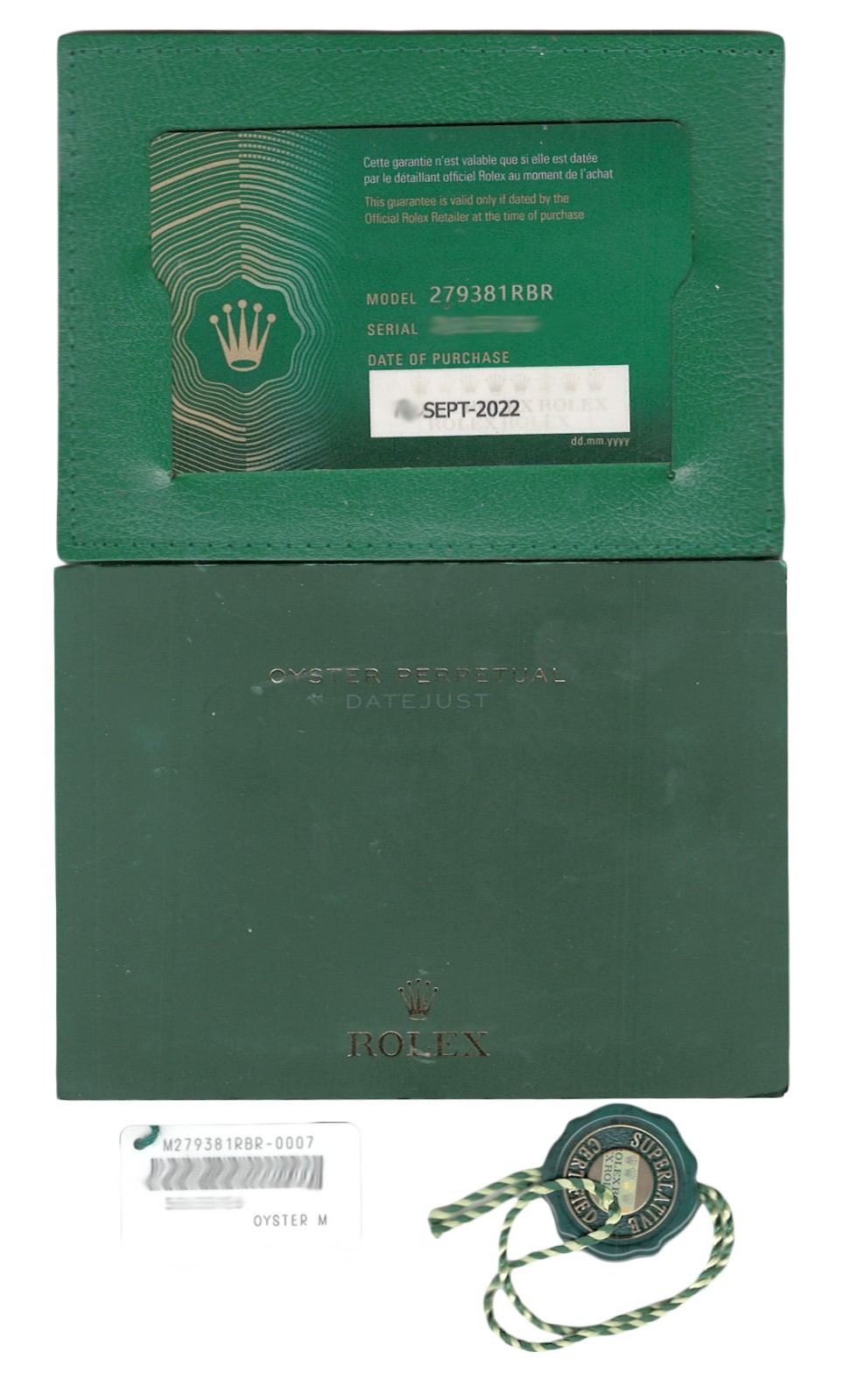 Rolex Datejust 28 Rose Gold/Steel Olive Green Diamond Watch +Card ’22 279381RBR