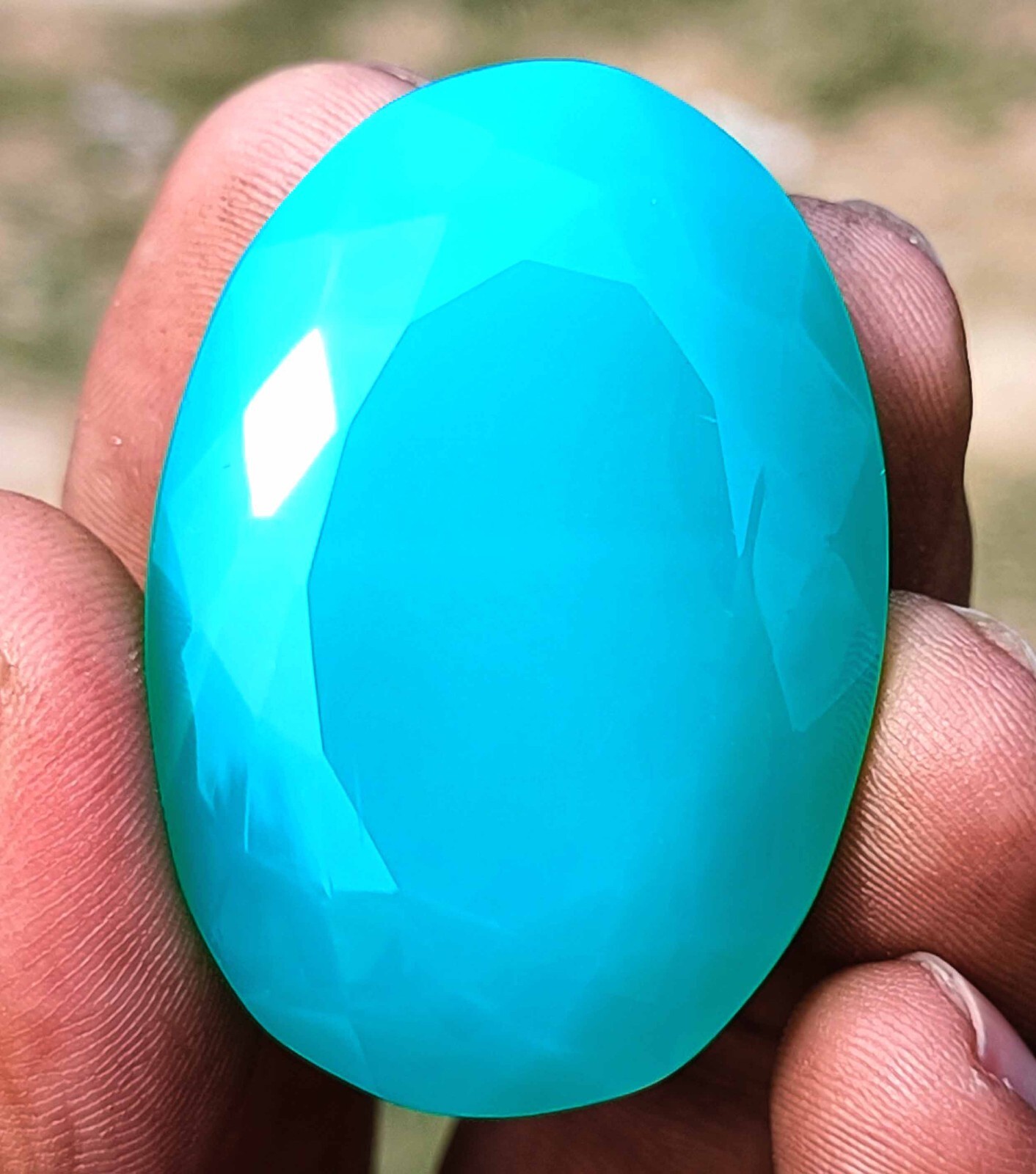 RAREST PIECE GREEN OPAL 168 CT EGL CERTIFIED UNTREATED OVAL CUT LOOSE GEMSTONE