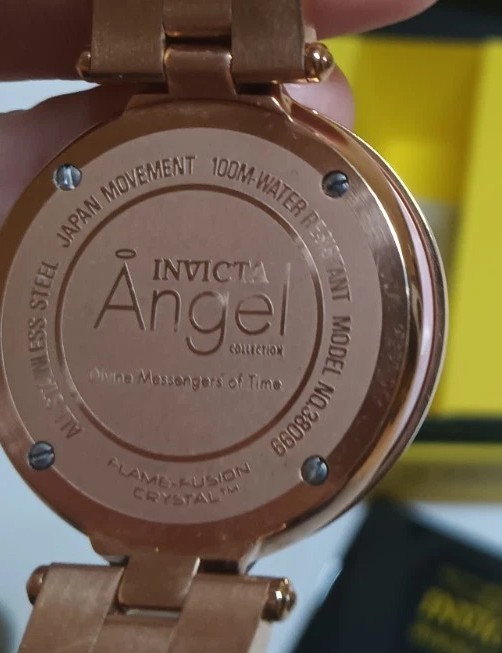 Invicta Women’s Watch Angel Collection Rose Colored Water Resistant #38099 Flame