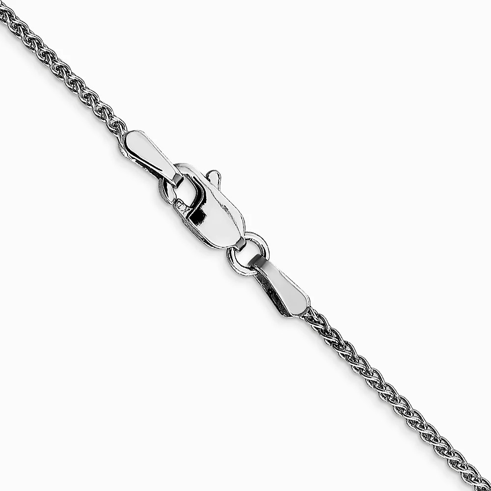 14K White Gold 1.25mm Spiga Chain Necklace 16″-24″
