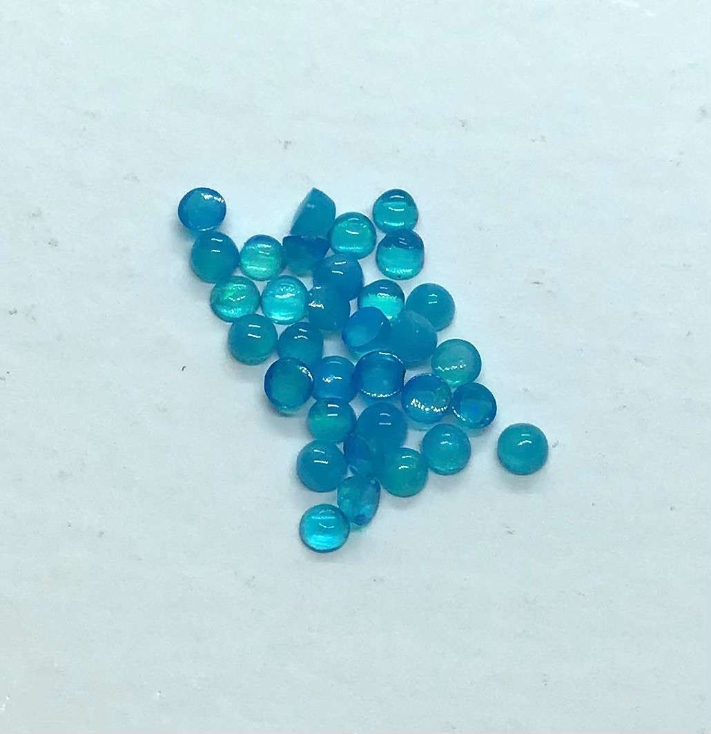 Ethiopian Opal Flat Back Natural Paraiba Fire Round AAA Loose Gemstone Jewelry