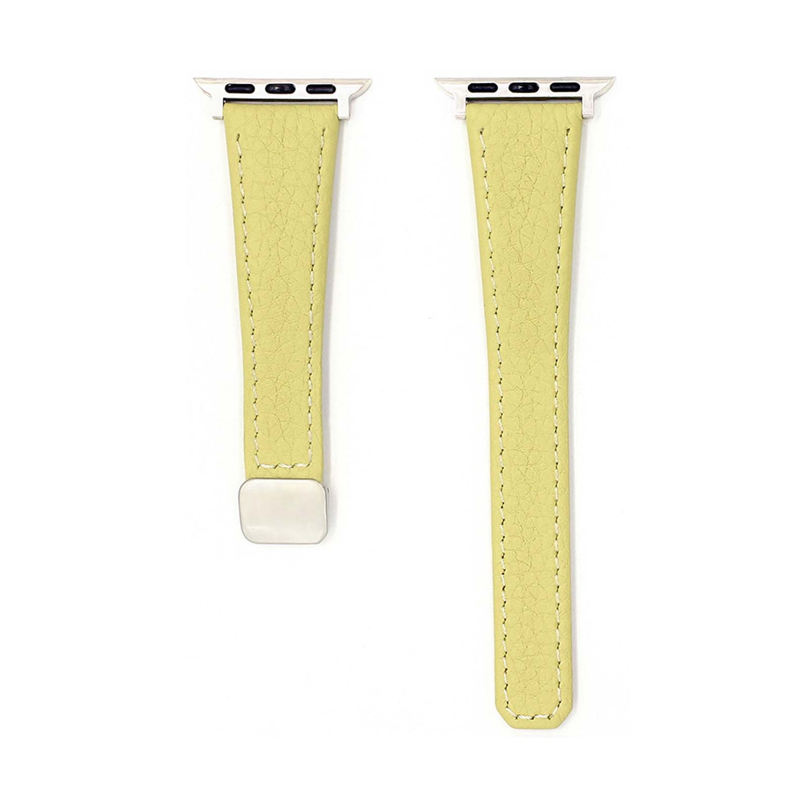 For iWatch Series 10 9 8 7 6 5 4 Ultra Slim Magnetic PU Leather Watch Band Strap