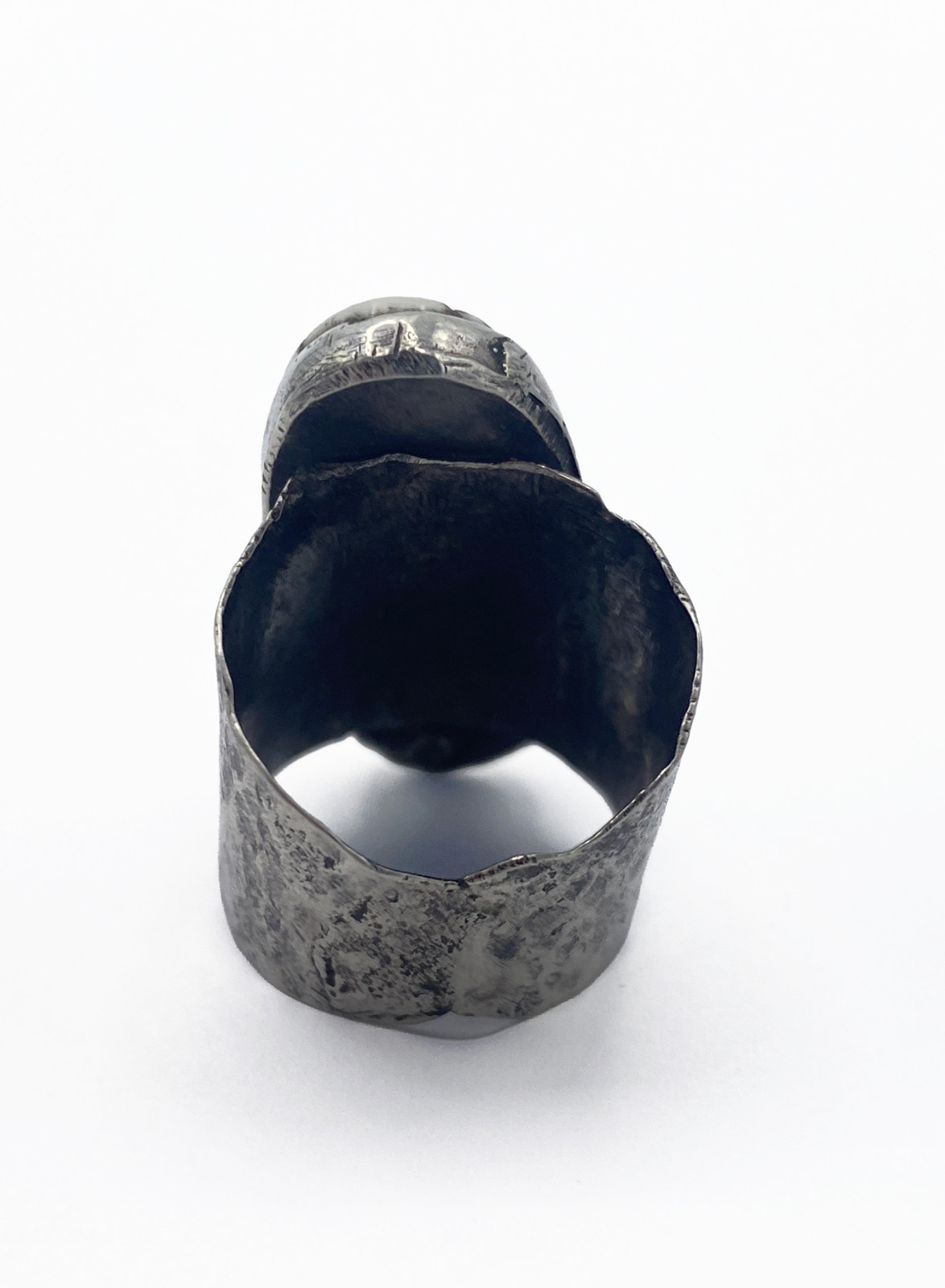 Wild Horse Jasper Sterling Silver Statement Ring Size 5 Brown White Artisan