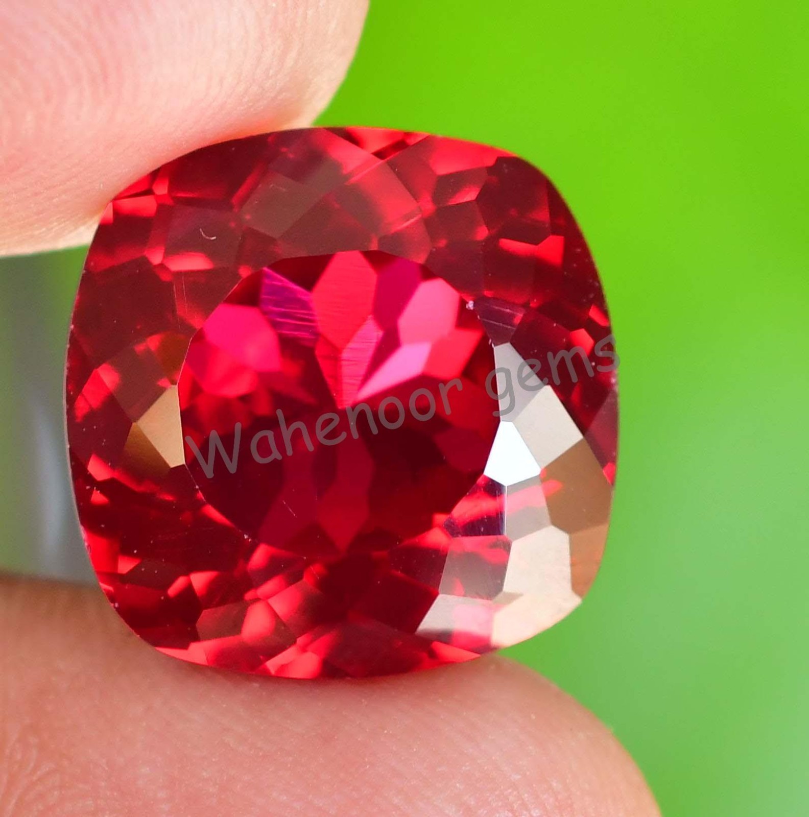 20.00 Ct Natural Blood Red Ruby Cushion Certified Mozambique Stunning Gemstone