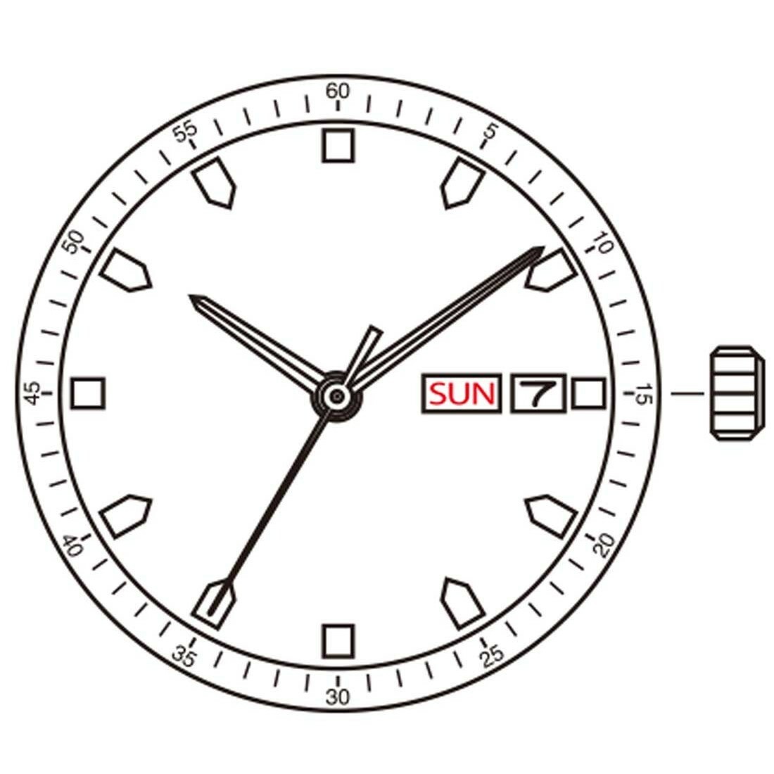 Original Miyota 2405, 13 1/2 Ligne, 3 Hands, Date at 3, Japan Quartz Movement