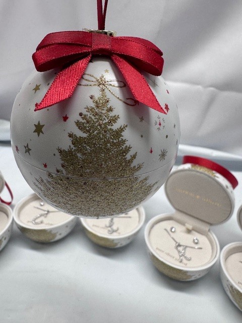 SparkleAnd Allure Jewerly Set-Comes In Holiday Ornament-DIFF LETERS TO CHOOSE