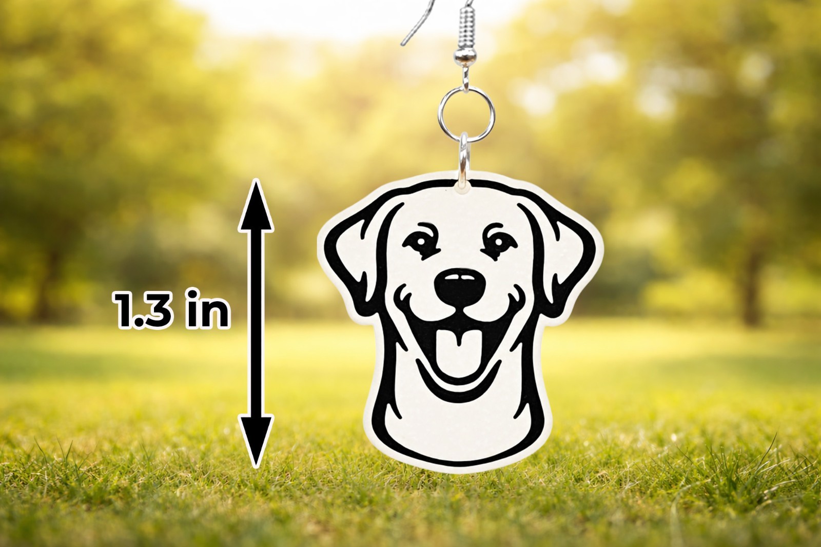 Labrador Earrings Lightweight Dog Jewelry Dangle Pet Lover Gift Handmade USA