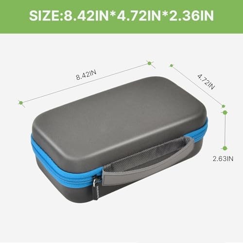 Battery Organizer Case for AA AAA Batteries, Storage Holder Box with Mesh Blue