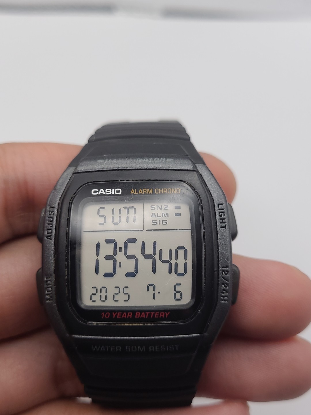 Casio Illuminator Digital Watch Men Alarm Chronograph 3239 W-96H Day Date Workin
