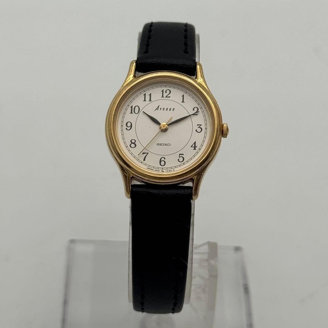 SEIKO New Battery Excellent Condition Watch 2P21 0290 Avenue Working Item