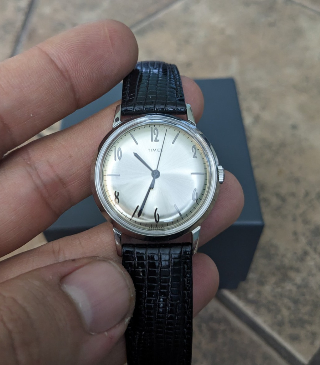Timex Marlin Silver Men’s Watch Reissue. Vintage vibes; modern build