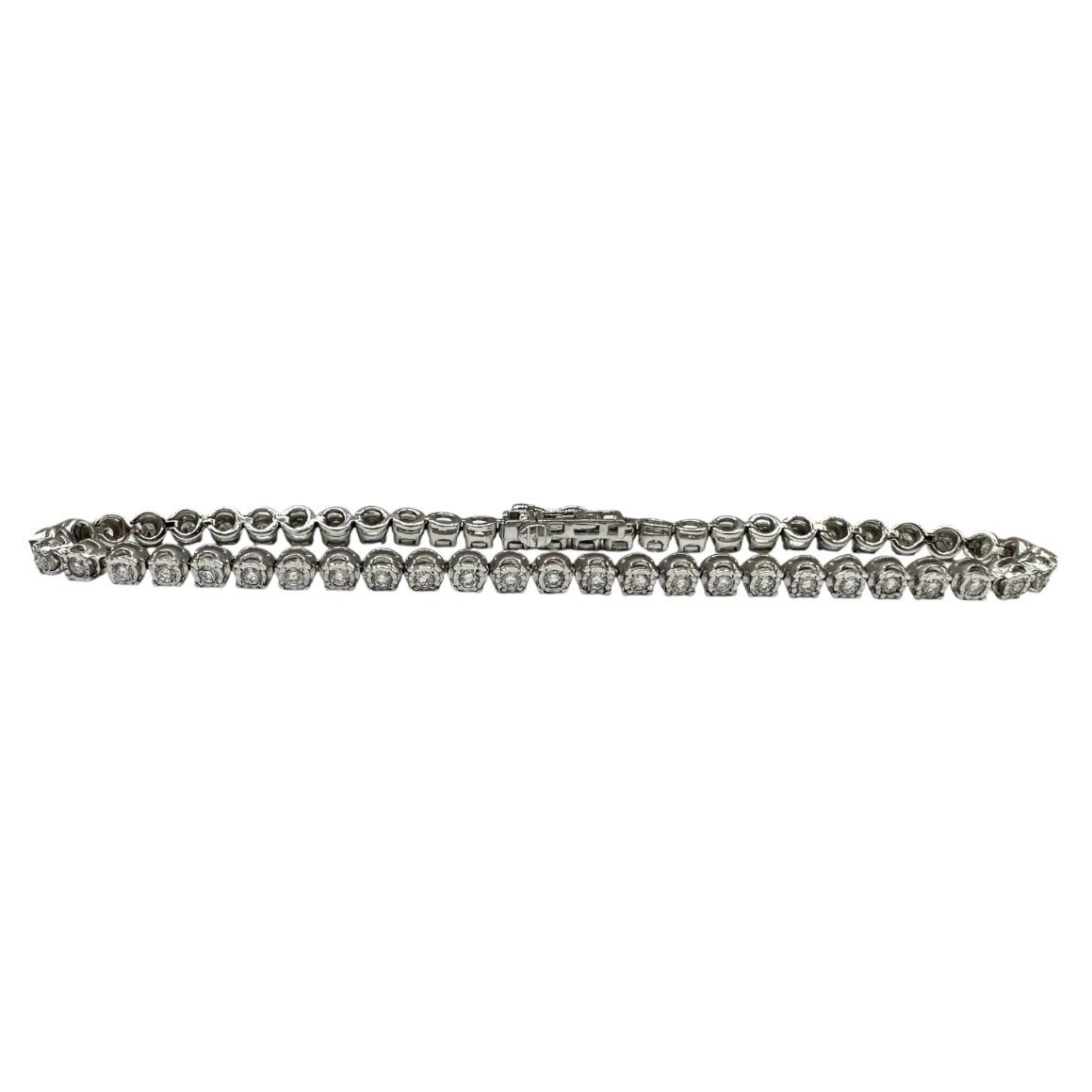 Lab Grown Diamond Tennis Bracelet Sterling Silver 1ctw EF VS 7.25in New