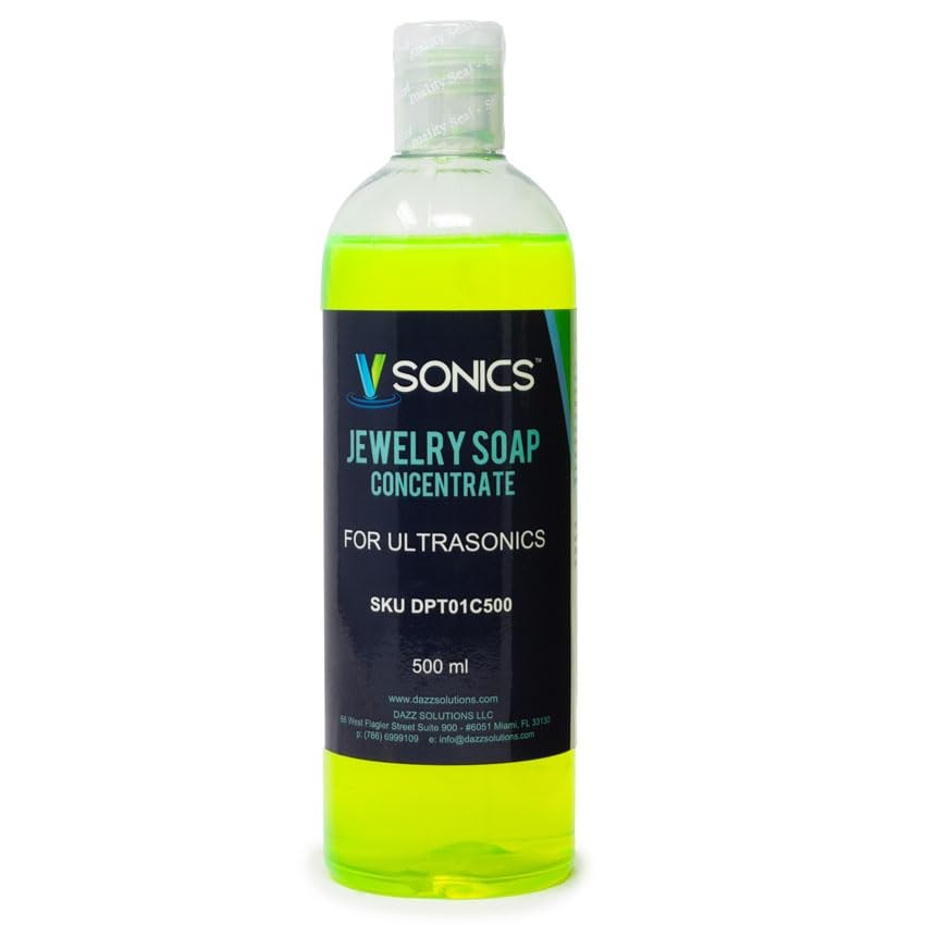 V-Sonics 500ml Professional Jewelry Soap for Ultrasonic Cleaning & Tumbling P…