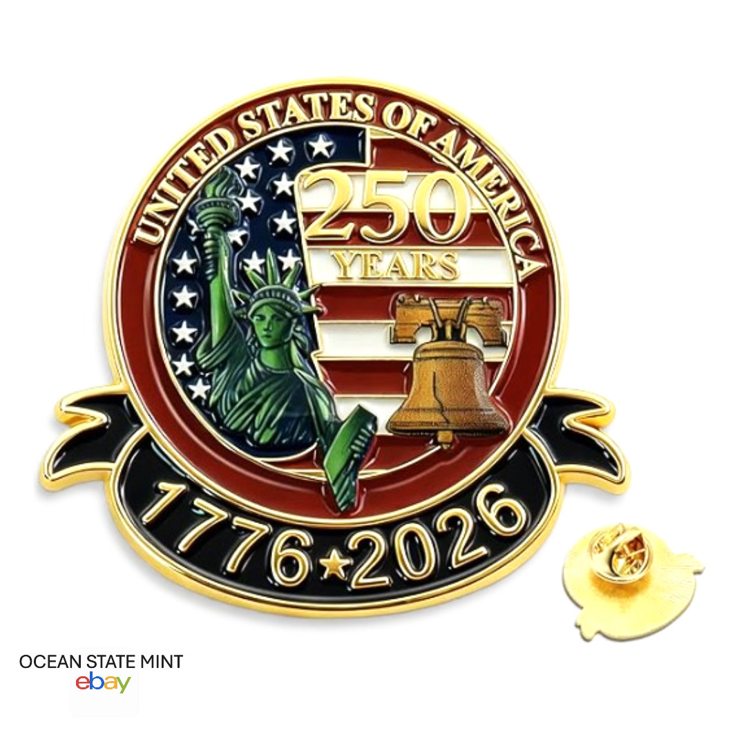 USA 250th Anniversary United States American Patriotic *PREMIUM GRADE* Lapel Pin