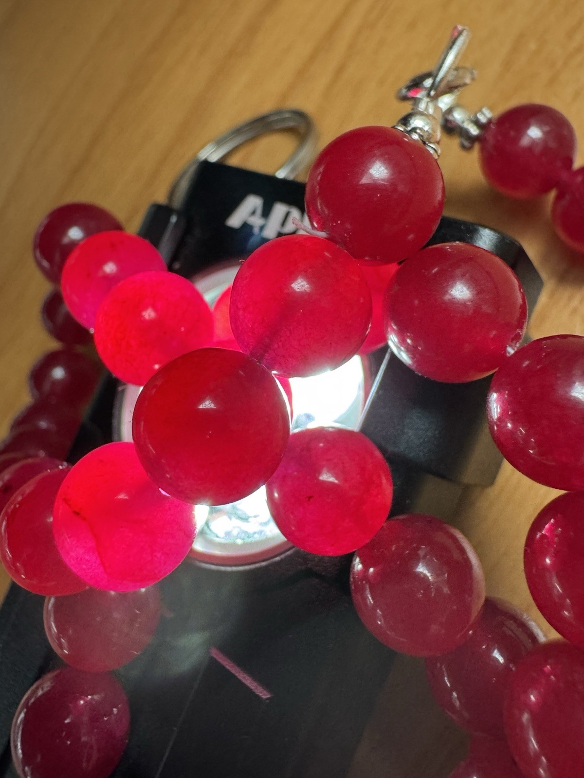 Stunning Earthmined Marbled Ruby Gem Stone Handmade Necklace 22”inch & 49grams🔥