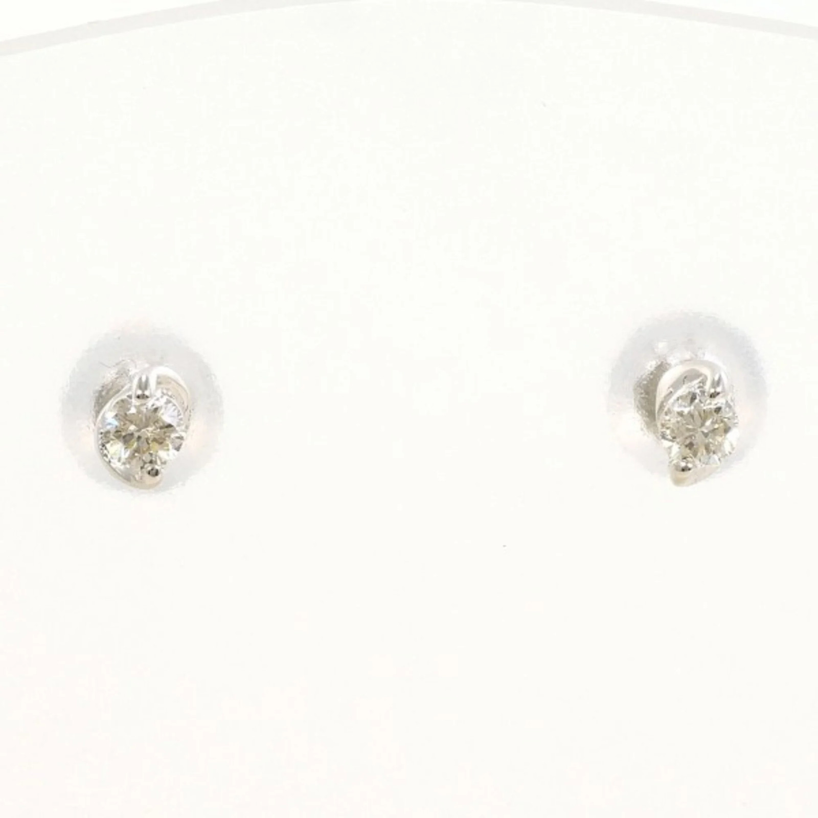 PT900 Platinum Earrings with 0.05g Diamonds x 2, Total Weight Appr… GZl1i6dr