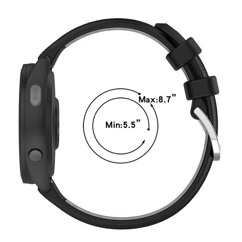 18/22MM Sport Silicone Strap Watch Band For Garmin Forerunner 265/265S Venu 2/2S