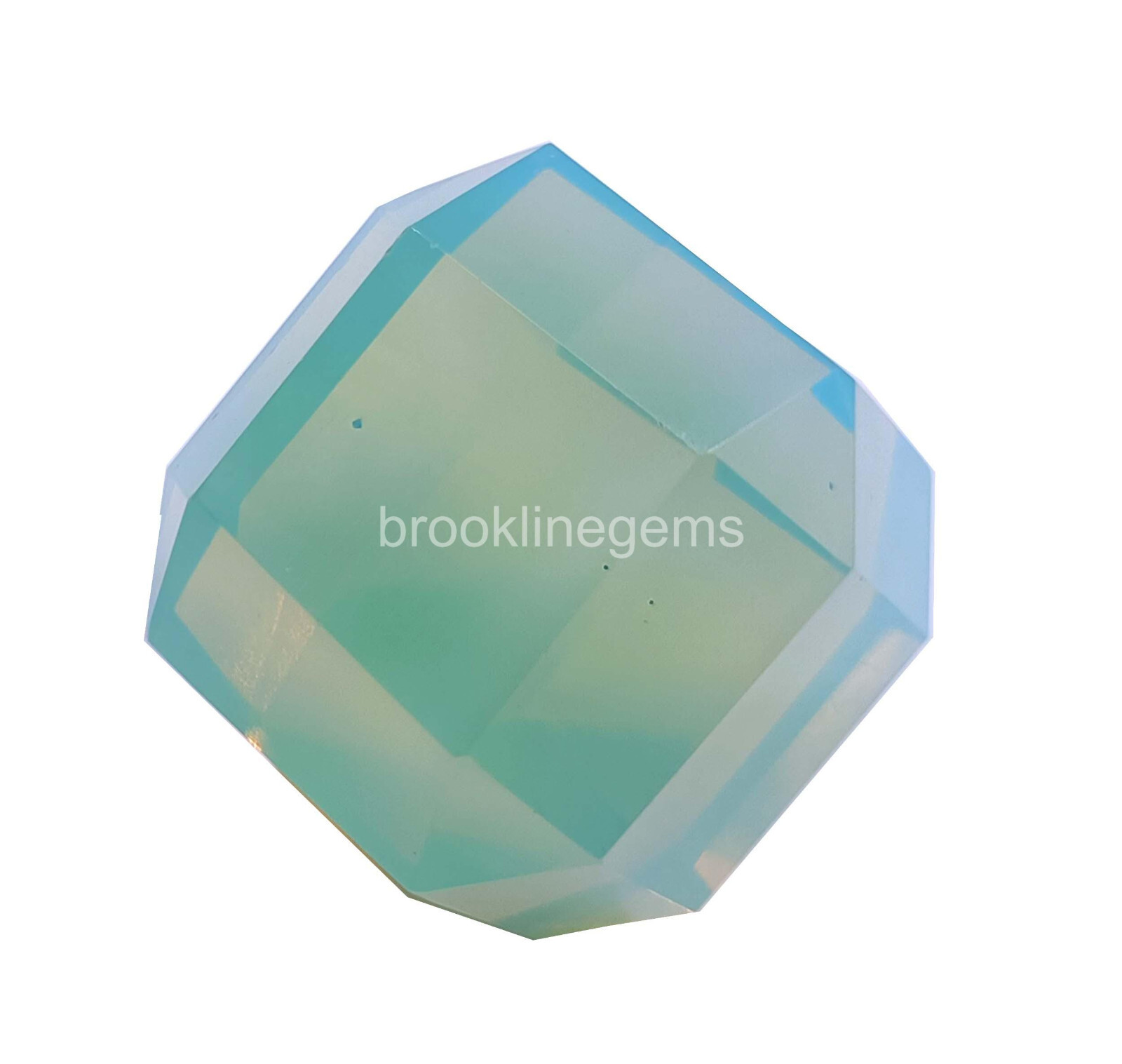 120 Ct Natural Green Opal Cube Welo Australian Certified Untreated Gemstone 4NUB