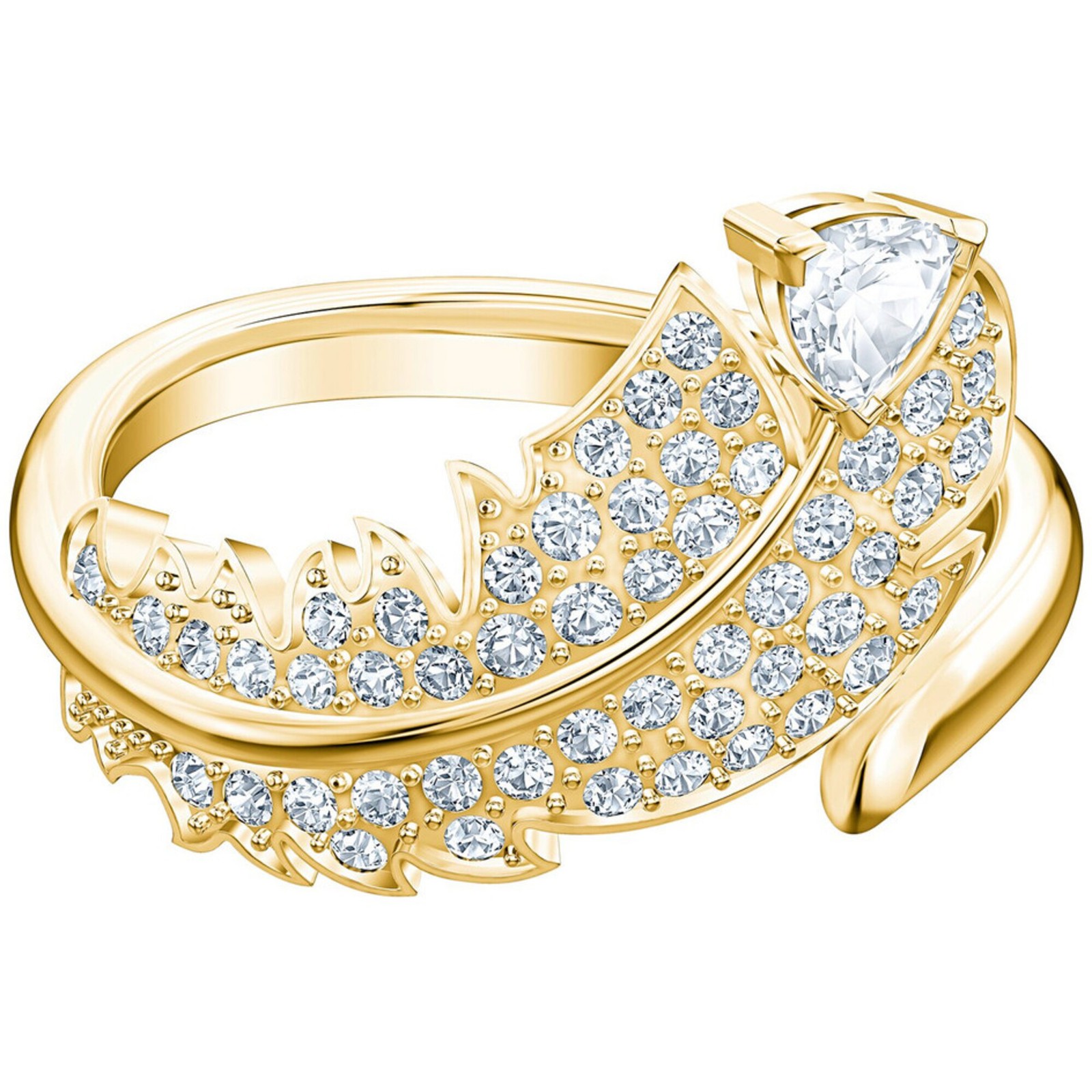 Swarovski Women’s Ring Nice Gold Tone Plated Crystal Motif, Size 6.75 5515384