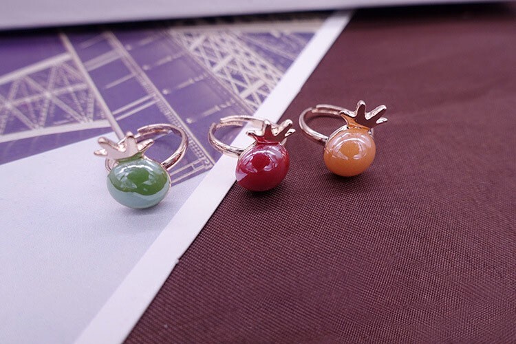 Wholesale 36pcs animal Adjustable ceramic alloy women Ring Wedding gifts Jewelry