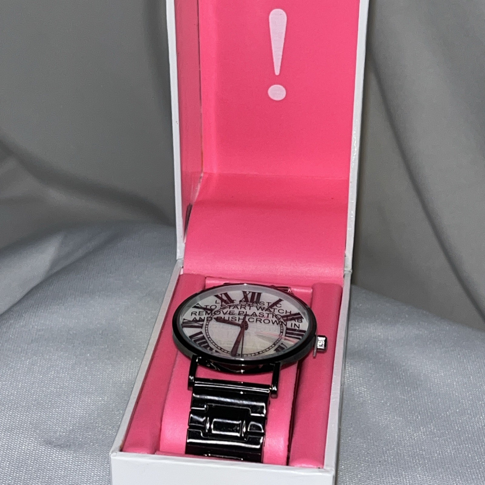 Isaac Mizrahi Live Womens Expansion Band Watch Dark Metal