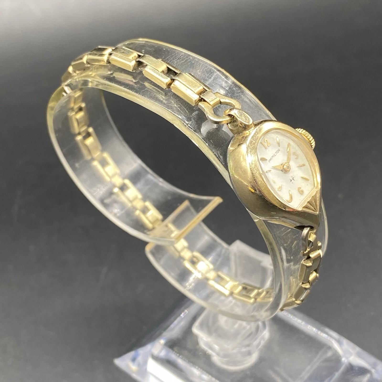 Vintage Hamilton Ladies Cocktail 77 Watch 10k RGP U.S.A. Lancaster PA Mechanical