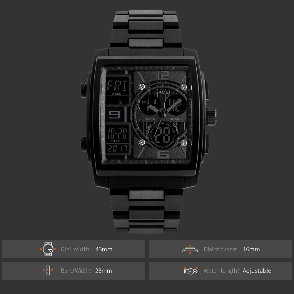 Men’s Digital Army Military Sport Quartz Analog Chronograph Waterproof Watch