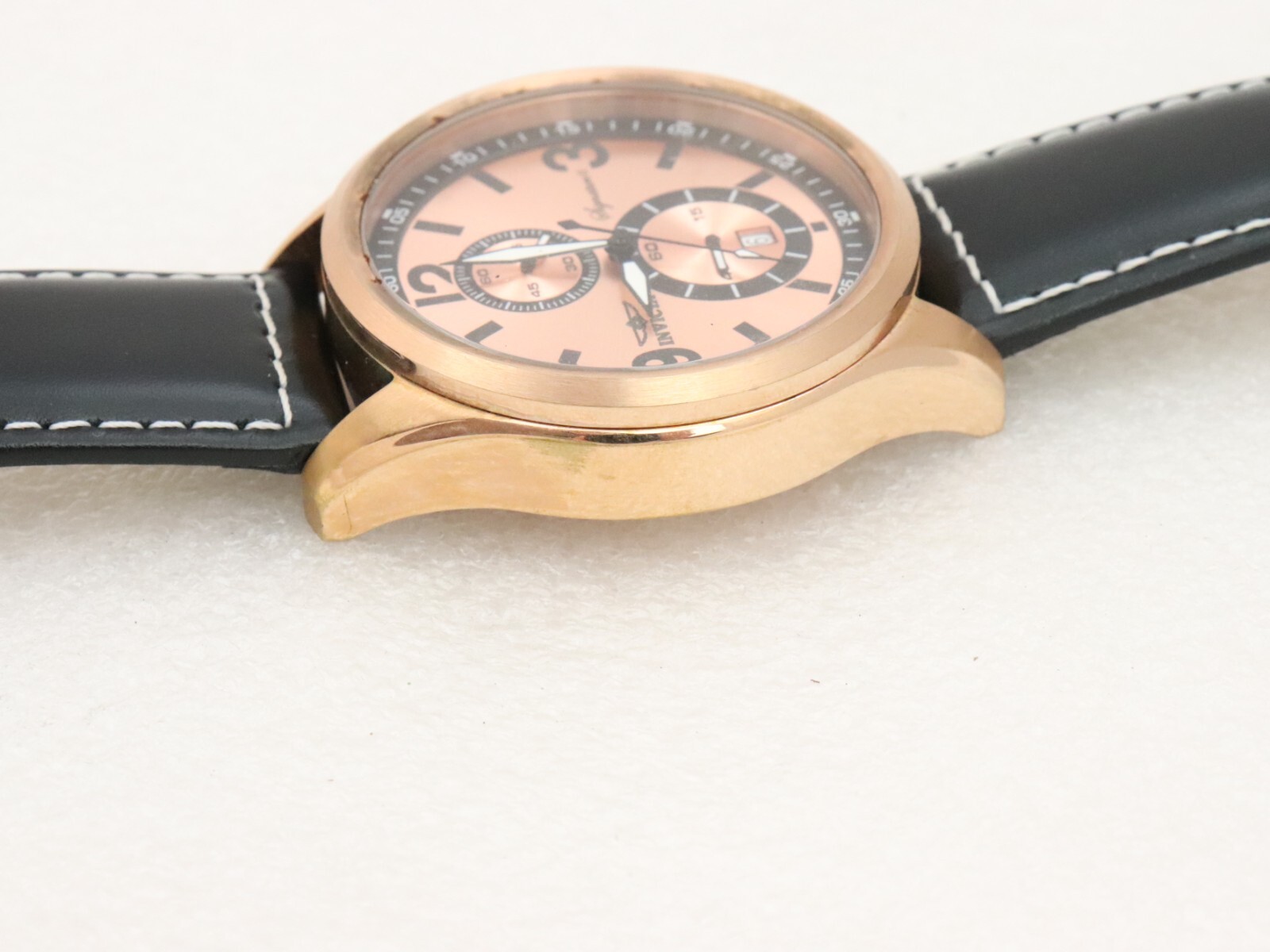 48mm Invicta 7418 Signature II Tritnite Watch Rose Gold Plate Chronograph Men