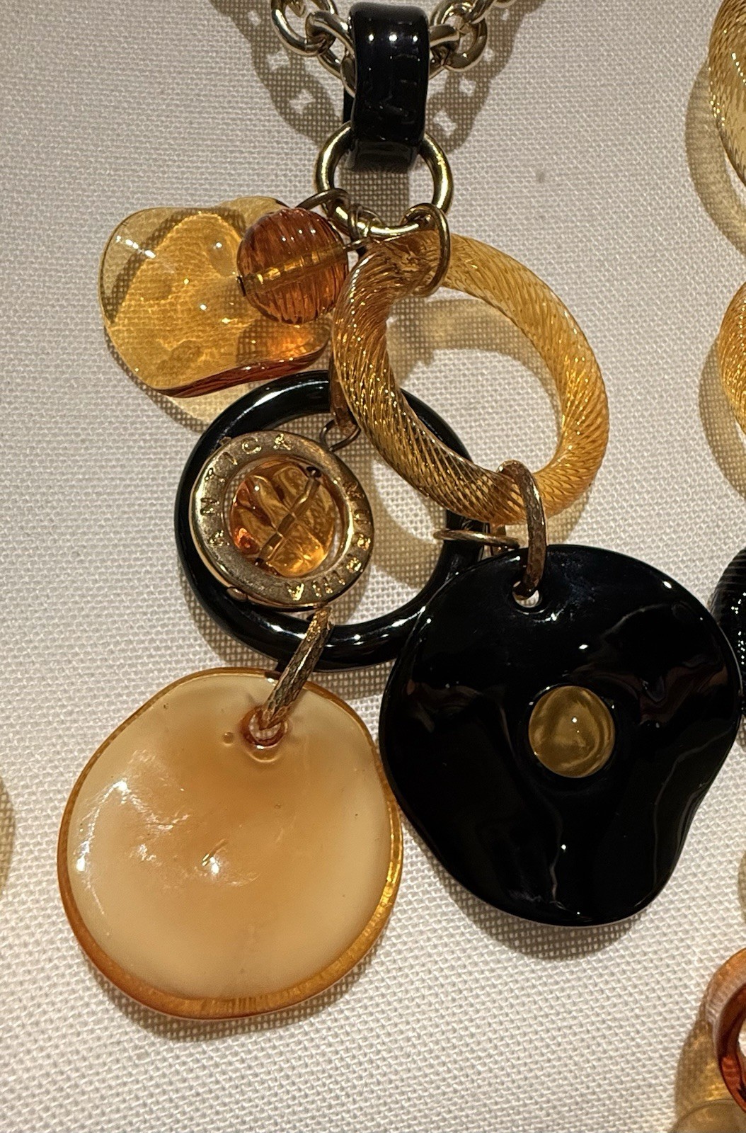 Pair Of Antica Murrina Venezia “Shiva” Italy Glass ESTATE necklaces 24k GP .925