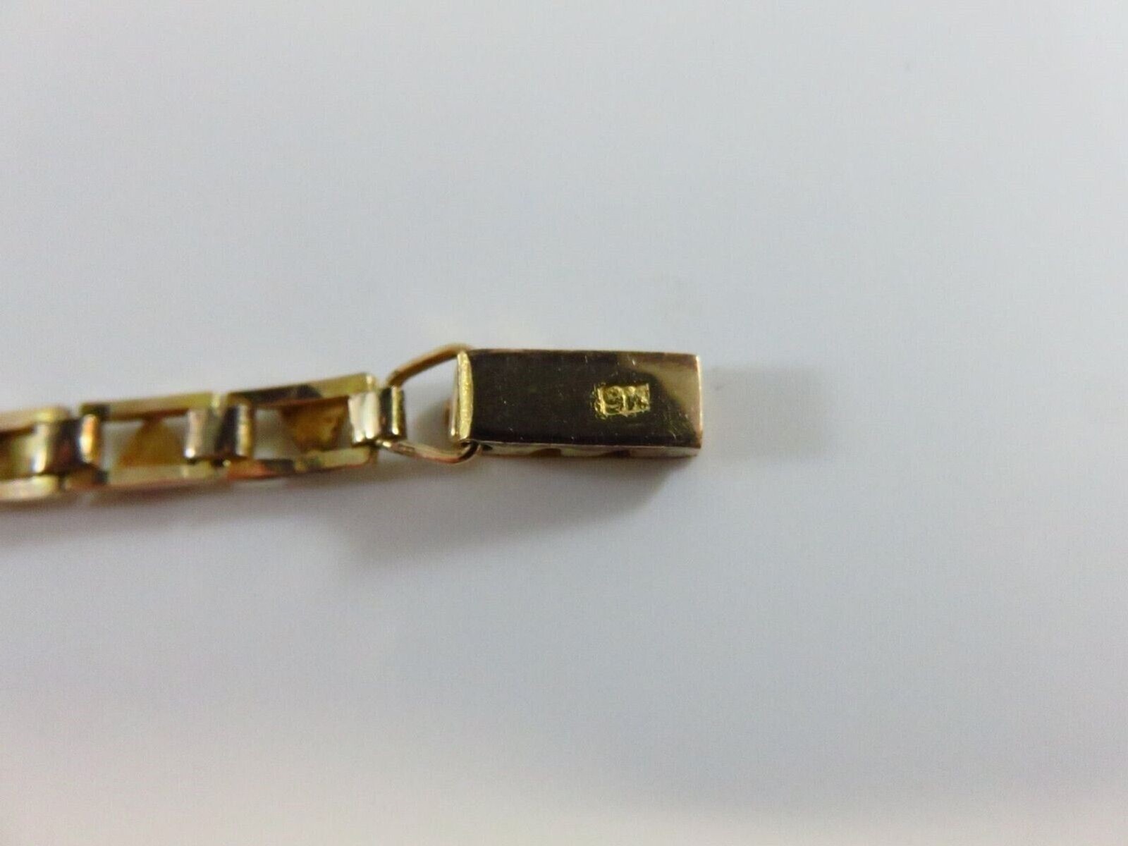 Vintage 9K Gold Lab Created Purple Sapphire & Quartz Bracelet 7″ Length