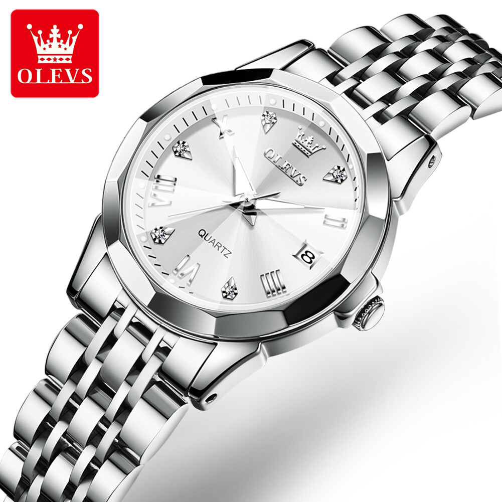 OLEVS Women Quartz Watch Date Display Luminous Waterproof Wristwatch