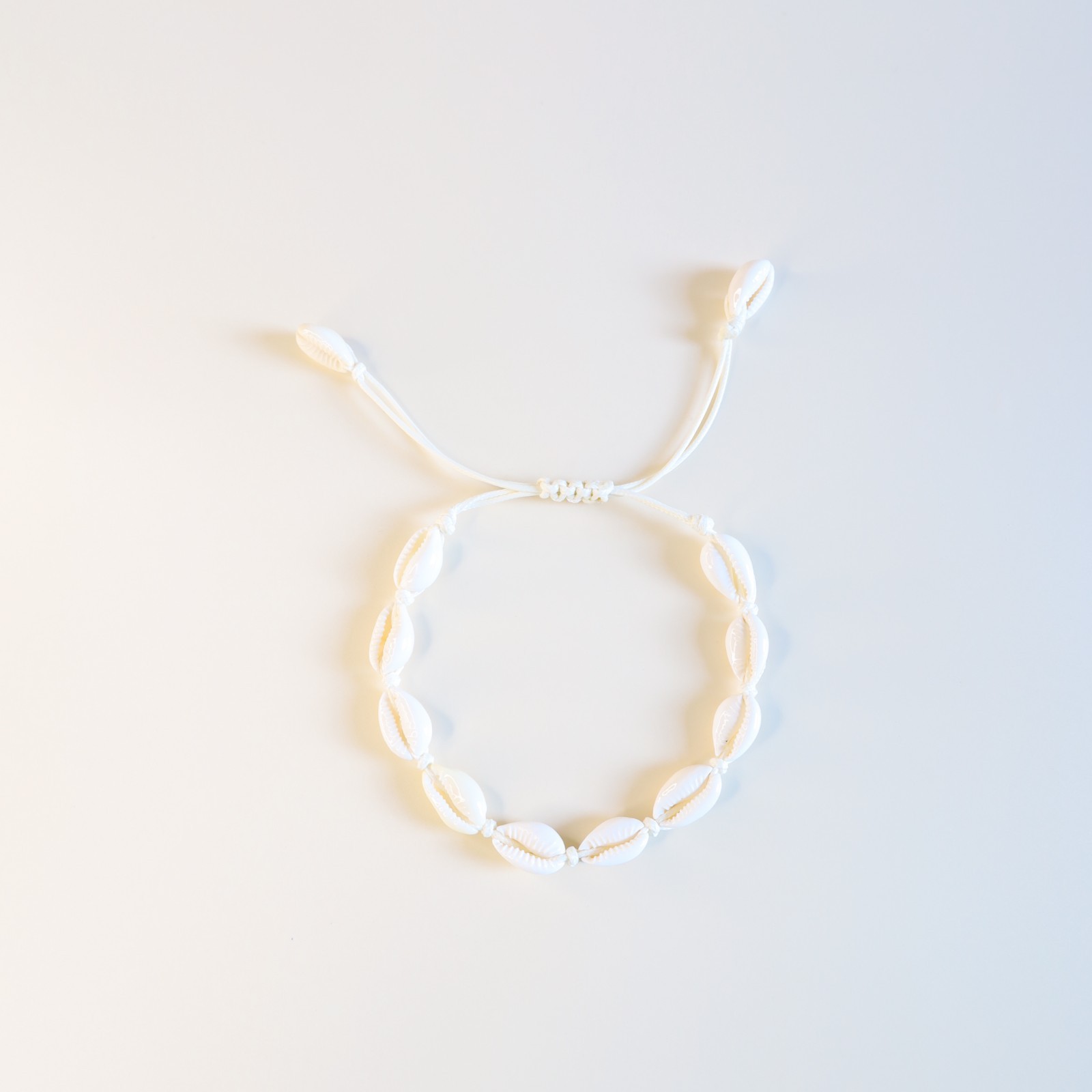 Cowrie Shell Anklet Adjustable Beach Bracelet Natural Seashell Cotton Cord Boho
