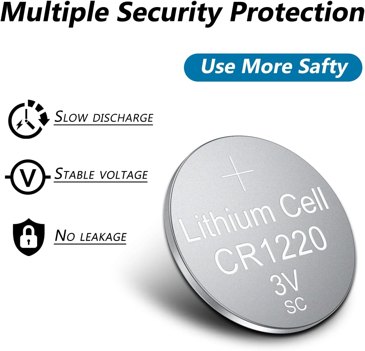 600Pcs New CR1220 3V Li-SOCl2 Batteries KCR1220 5009LC Coin Button Cell PKCELL