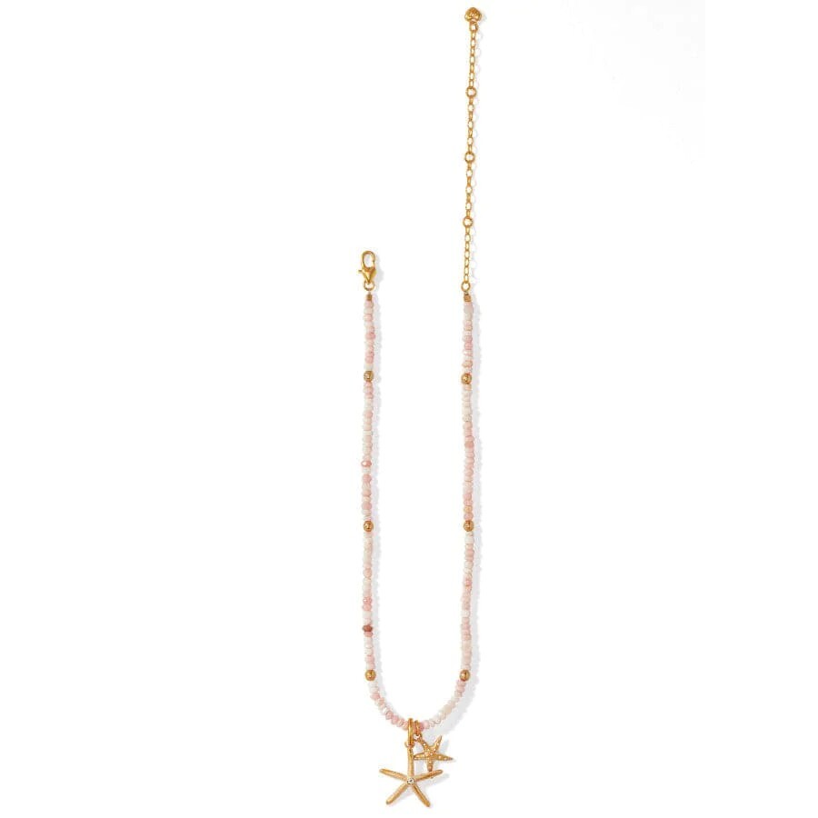 NWTag Brighton PARADISE COVE STARFISH Pink Gold Crystals Necklace MSRP $160