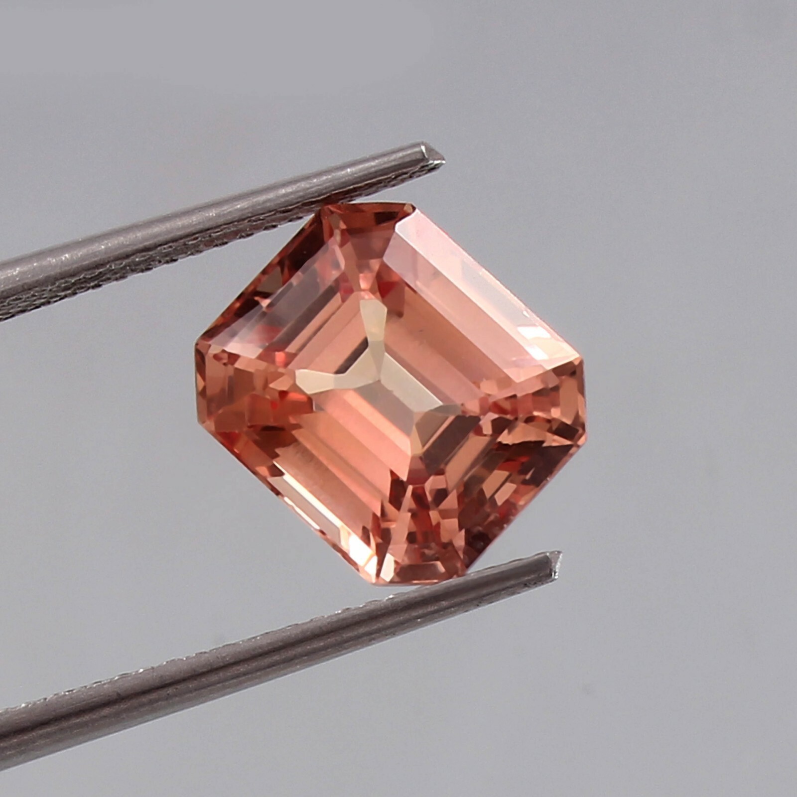 6.90 Ct Natural Flawless Ceylon Padparadscha Sapphire Loose Radiant Cut Gemstone