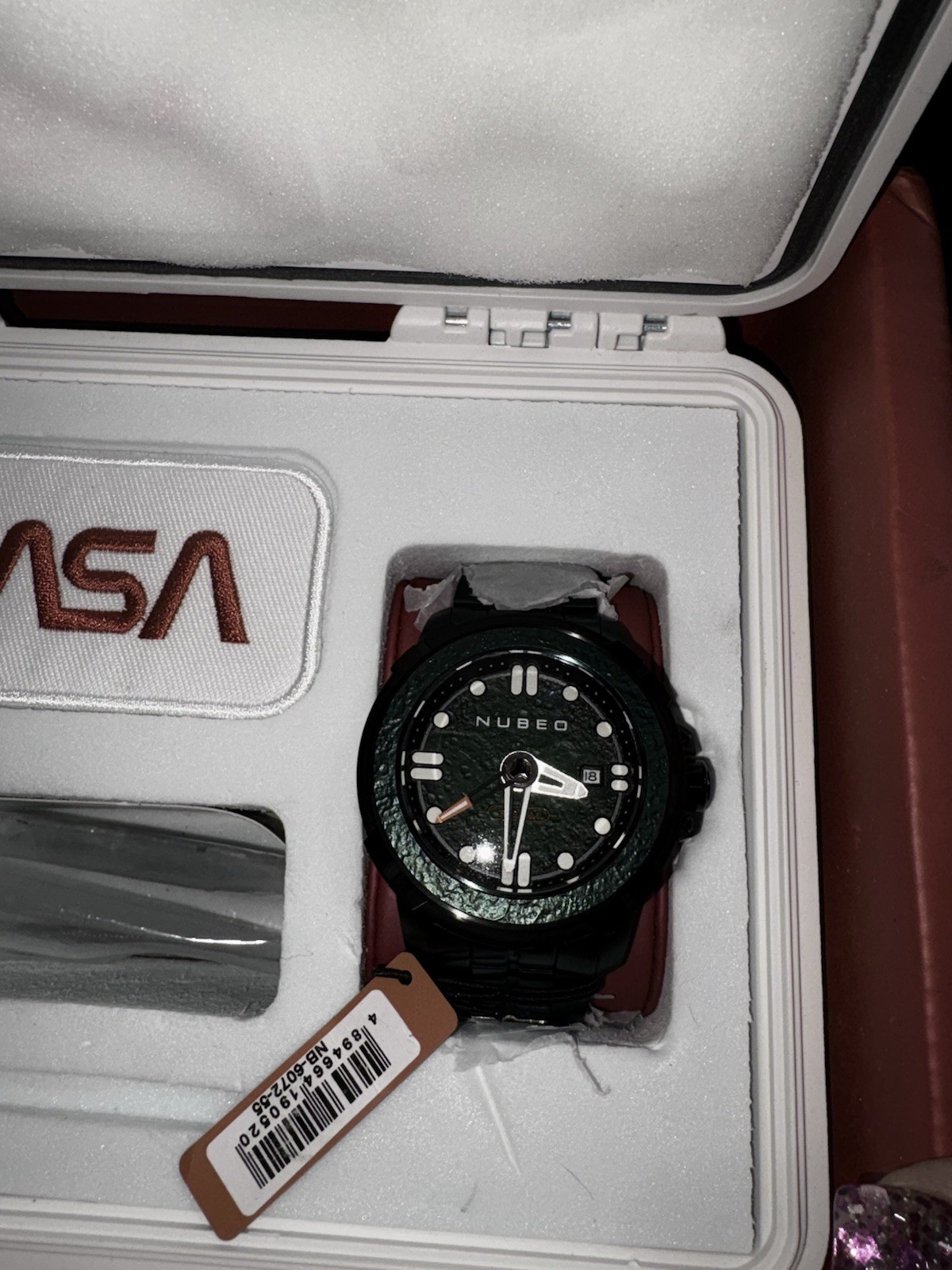 Nubeo Mens Opportunity Automatic Forged Carbon Fiber Limted Edition Watch Green