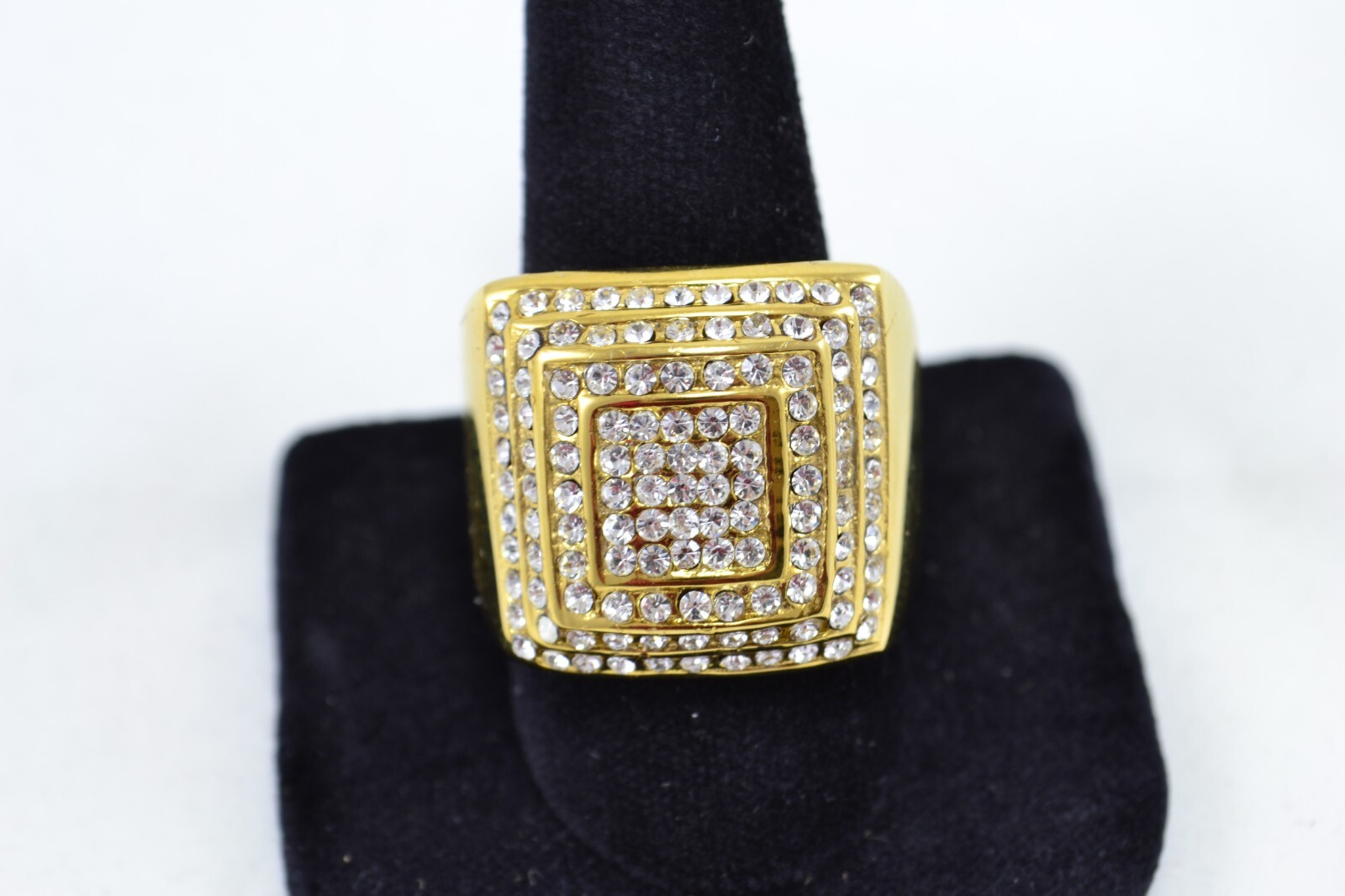 Big Man’s 14K GOLD FINISH Tone CZ RING SIZE (7-12)
