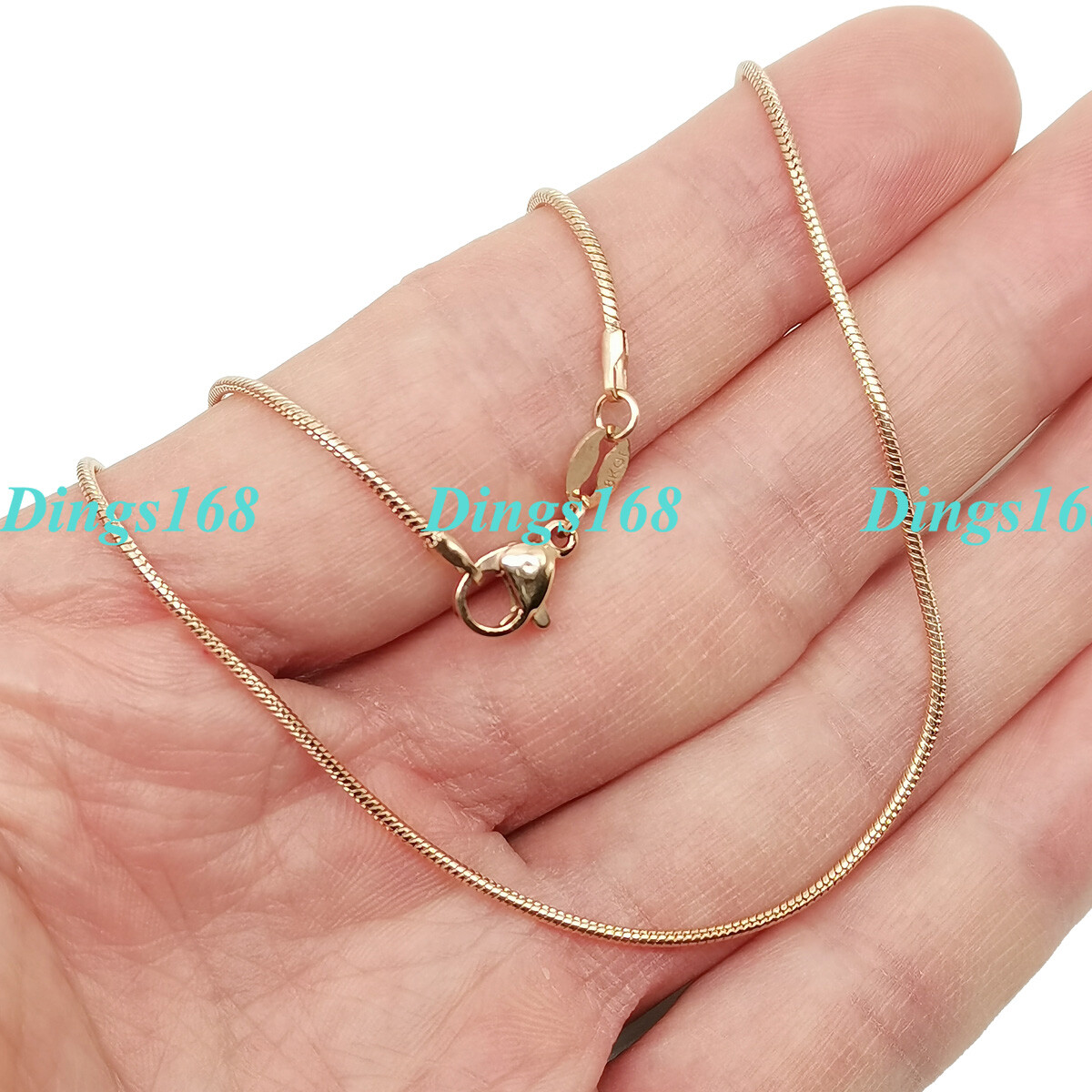 18K Rose Gold Filled Tarnish-Resist Necklace Chain, Multiple Styles/Width/Length