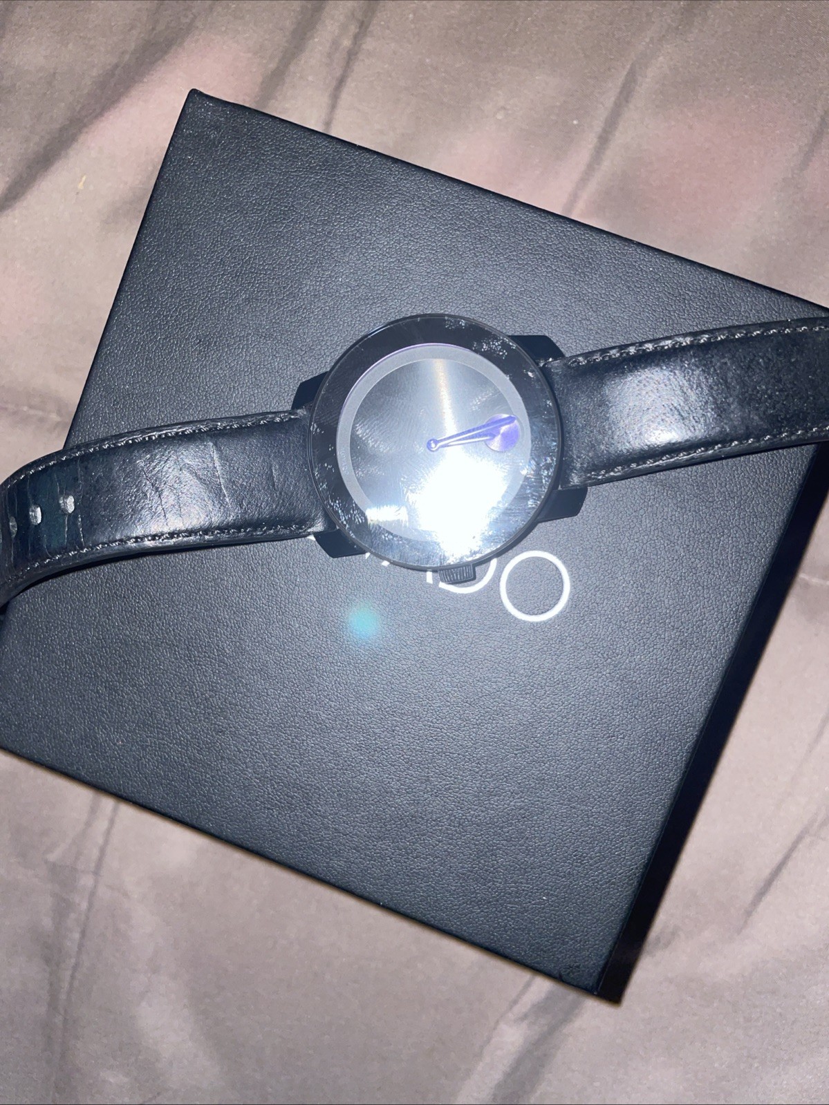 Movado Bold Quartz Men’s Black Stainless Steel Bracelet Watch Black/Blue Dial